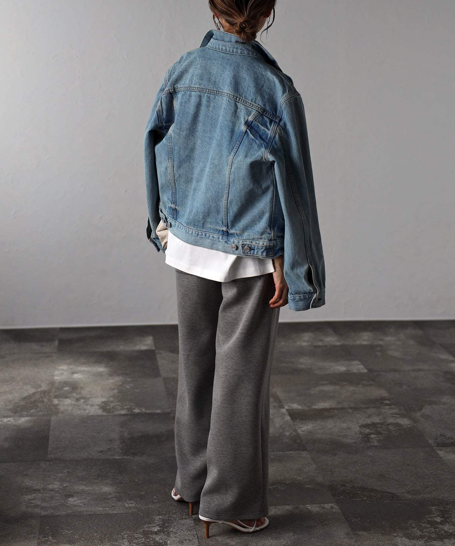 ボンジュールサガン BONJOUR SAGAN MORATORIUMコットンフレンチスリーブT (CHARCOAL-GRAY) CHARCOAL-GRAY