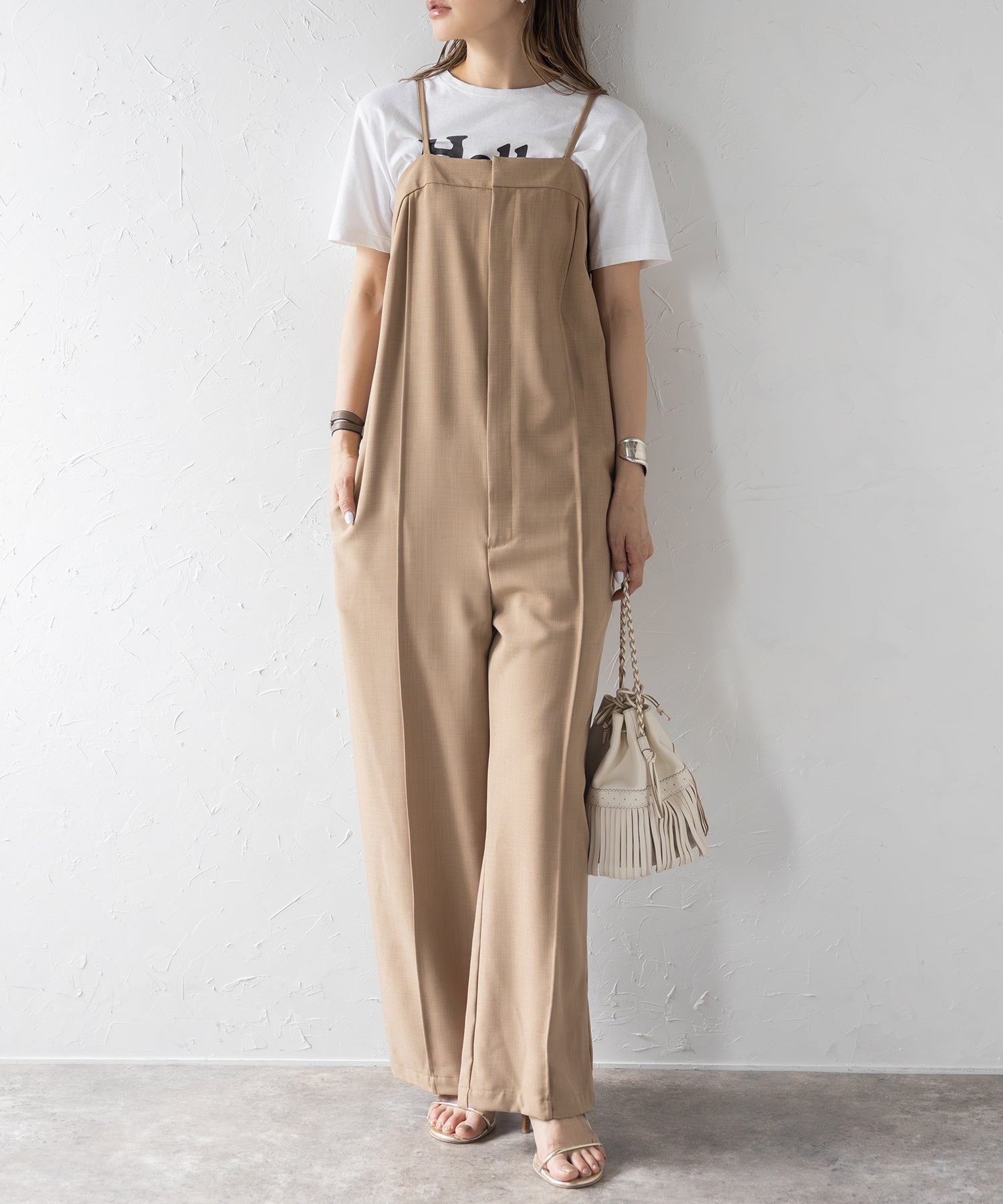 ボンジュールサガン BONJOUR SAGAN センターシームキャミサロペット