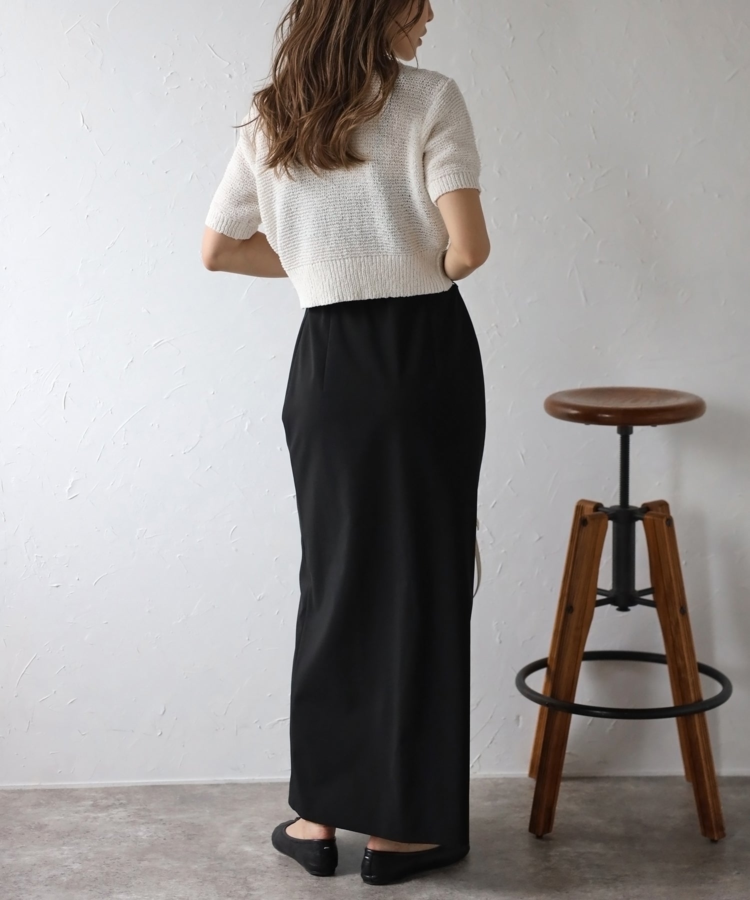 ボンジュールサガン BONJOUR SAGAN ショート丈ブークレニットプルオーバー (BLUE-LAVENDER) BLUE-LAVENDER