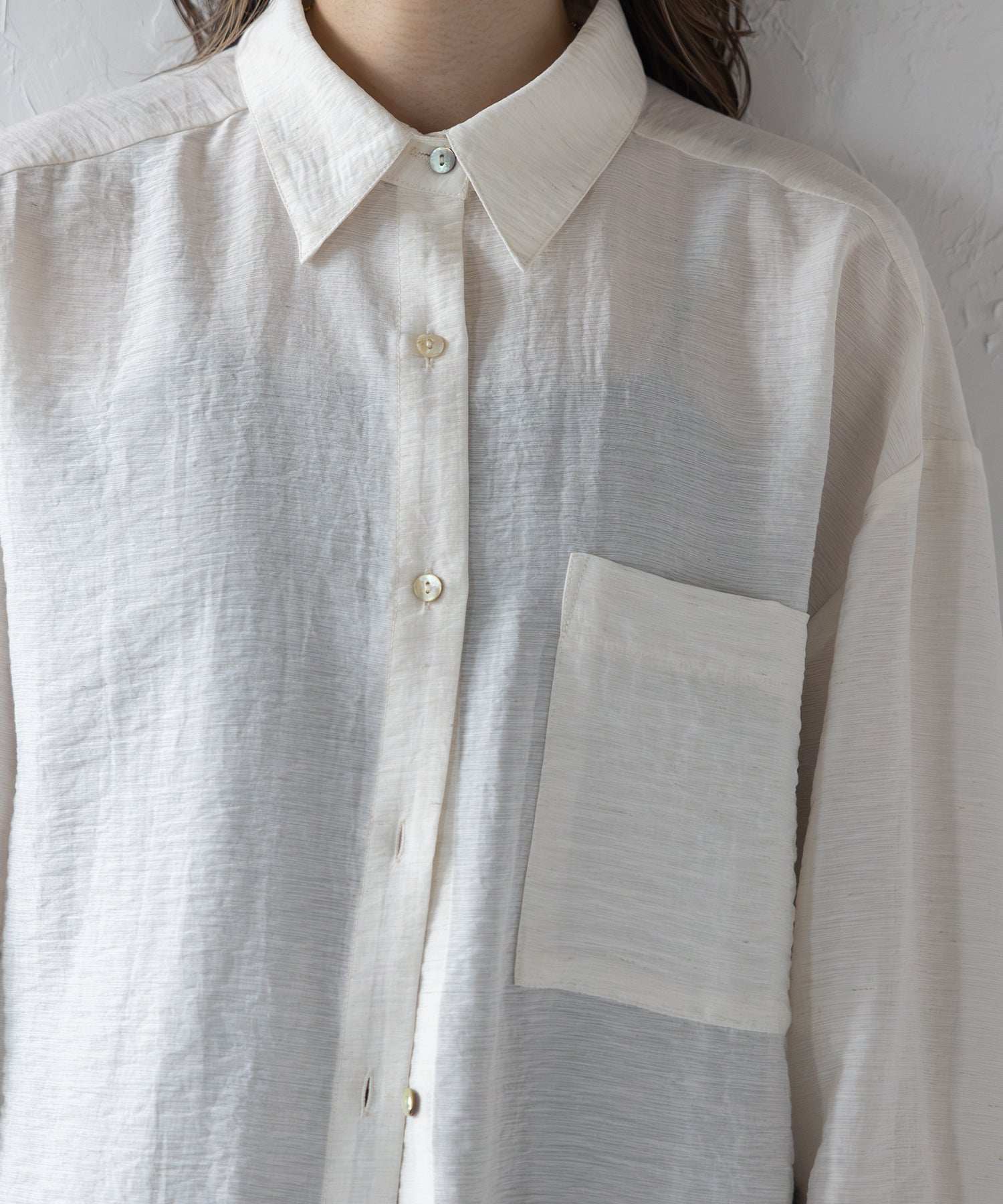 ボンジュールサガン BONJOUR SAGAN リネン混レイヤード風シャツ