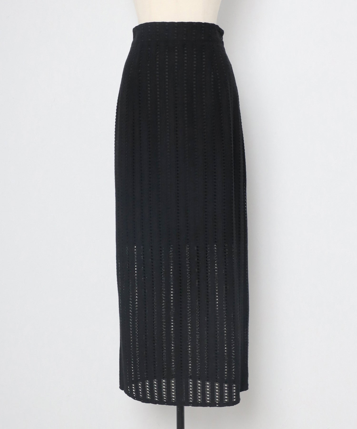 ボンジュールサガン BONJOUR SAGAN 【セットアップ対応商品】ストライプレースサイドスリットスカート