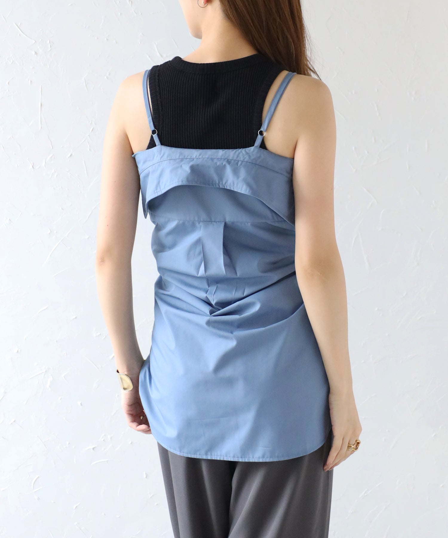 ボンジュールサガン BONJOUR SAGAN 2WAYキャミソールビスチェシャツ