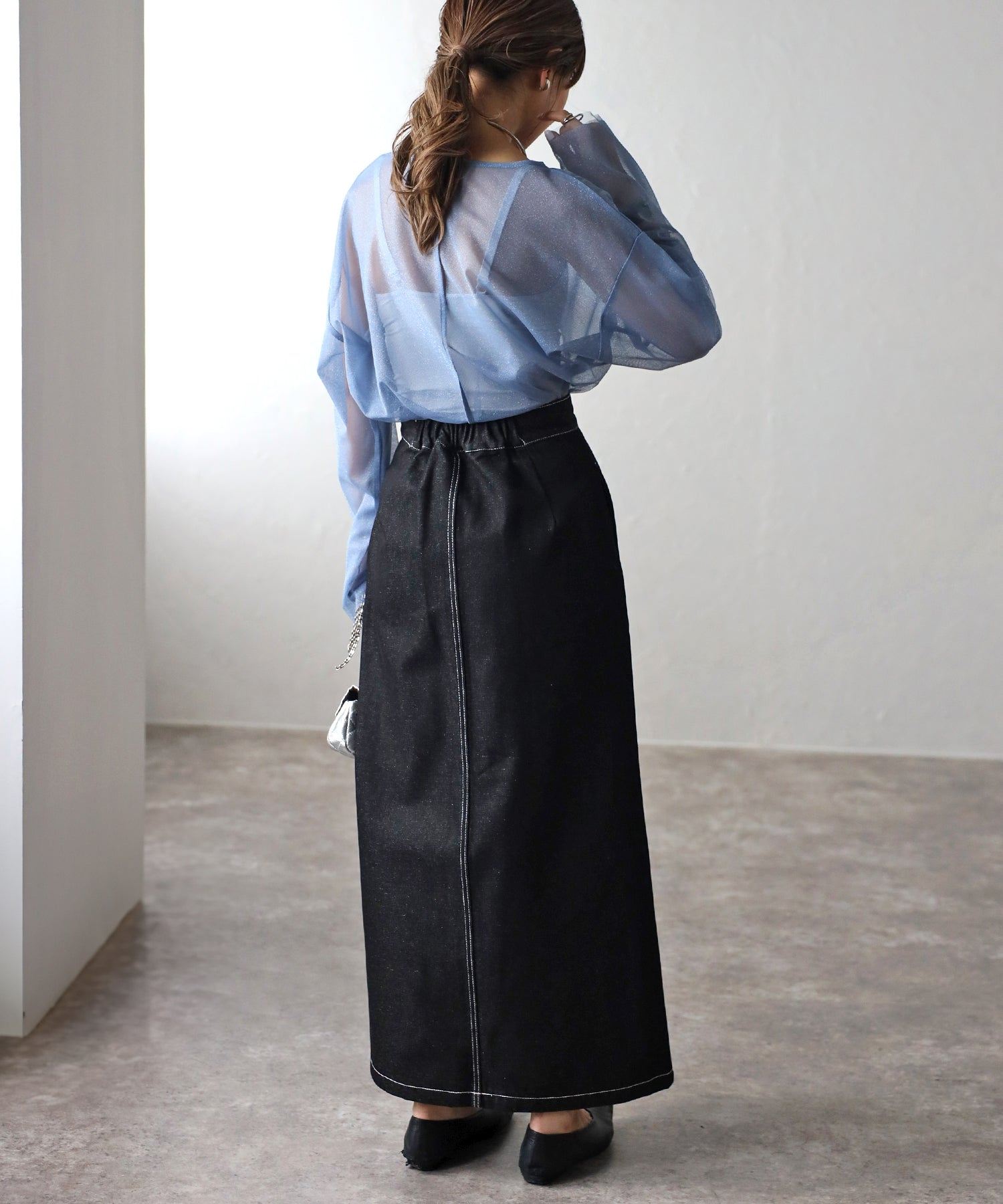 ボンジュールサガン BONJOUR SAGAN ラメチュールレイヤードプルオーバー