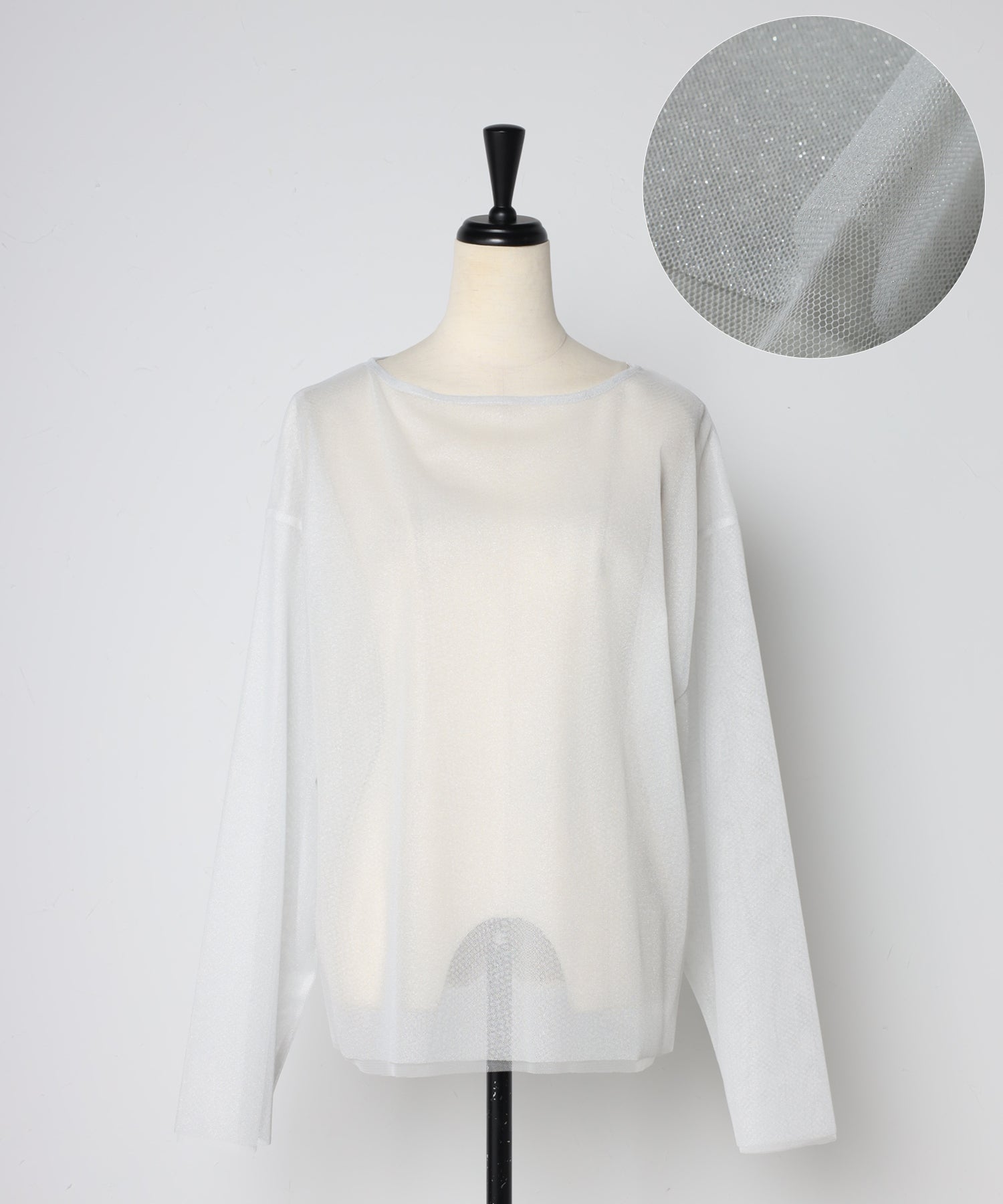 ボンジュールサガン BONJOUR SAGAN ラメチュールレイヤードプルオーバー