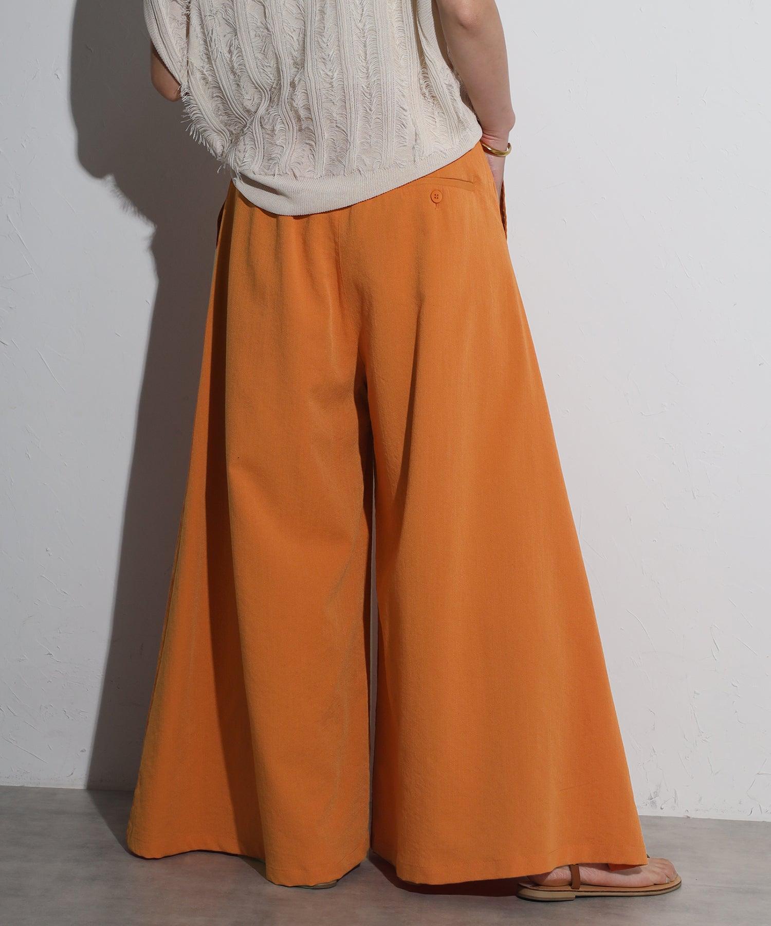 ボンジュールサガン BONJOUR SAGAN タックフレアワイドパンツ