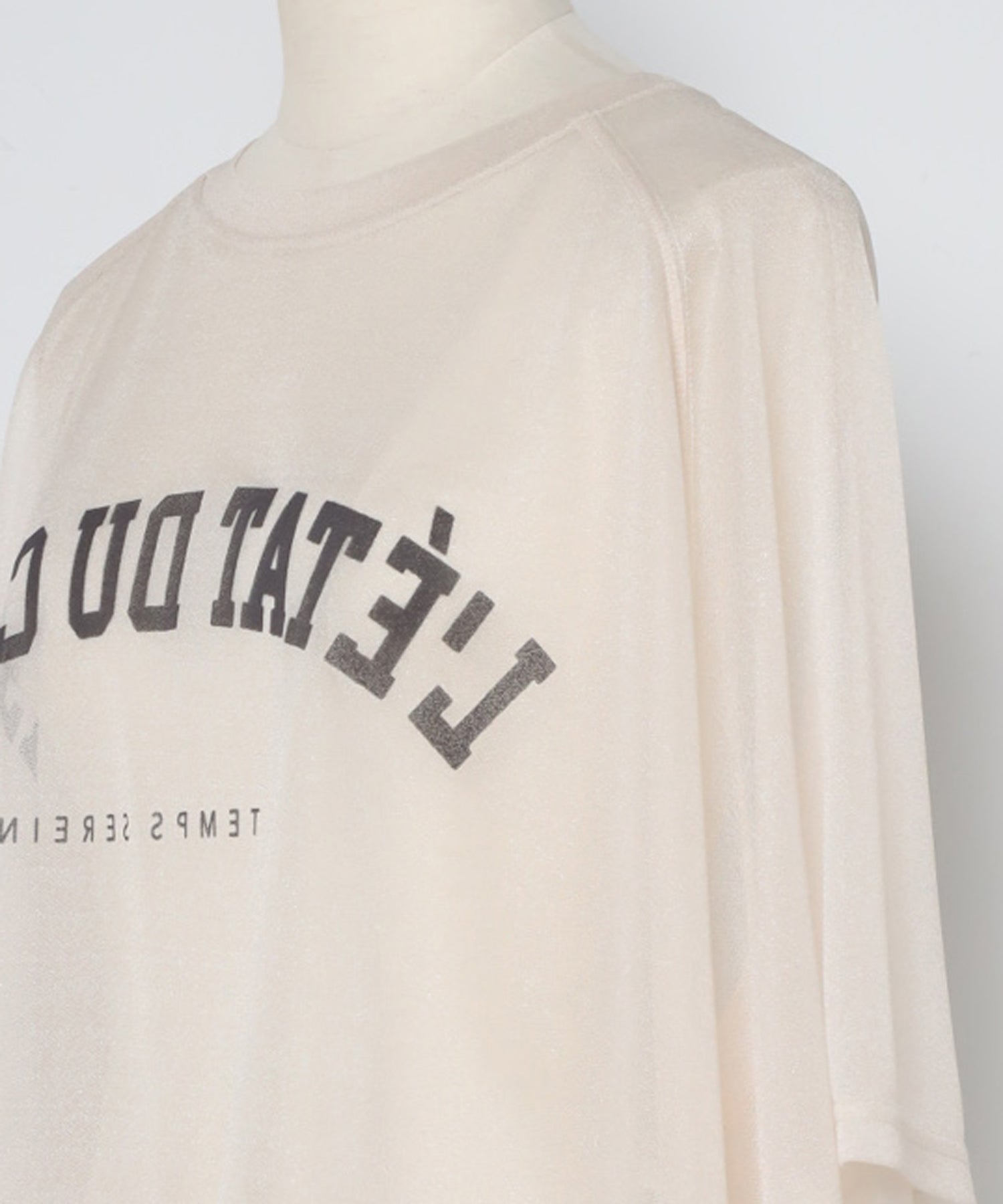ボンジュールサガン BONJOUR SAGAN 反転ロゴシアーTシャツ