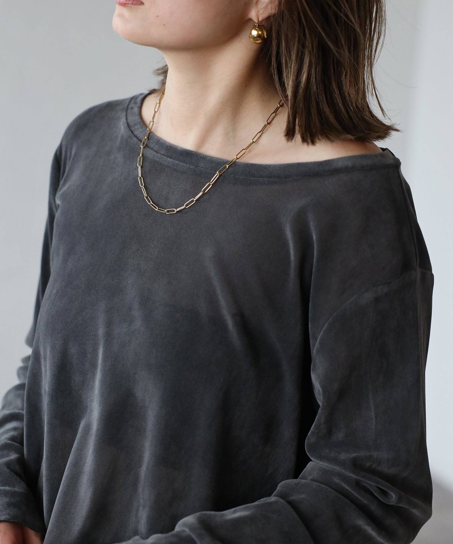 ボンジュールサガン BONJOUR SAGAN リラックスシアーベロアロンT