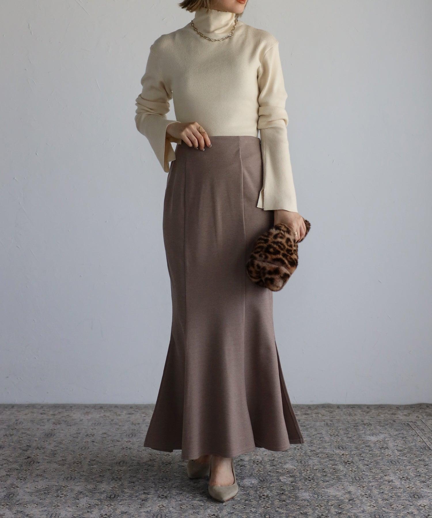 ボンジュールサガン BONJOUR SAGAN 袖スリットハイネックニット