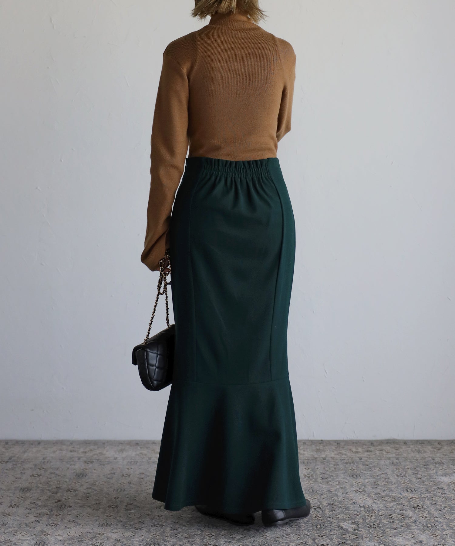 ボンジュールサガン BONJOUR SAGAN 袖スリットハイネックニット