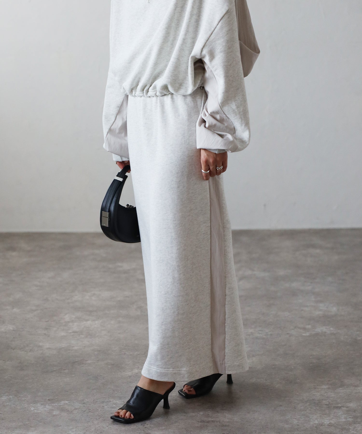 ボンジュールサガン BONJOUR SAGAN 異素材配色タイトスカート