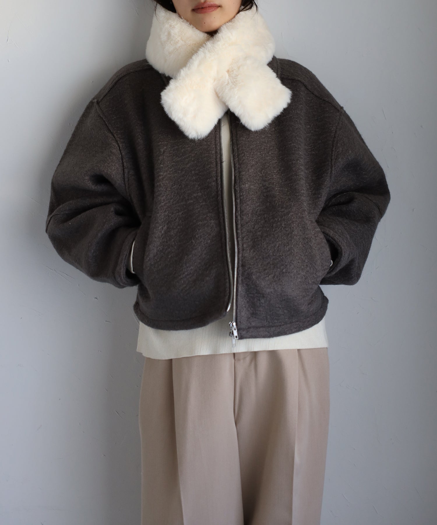 ボンジュールサガン BONJOUR SAGAN フェイクファーティペット