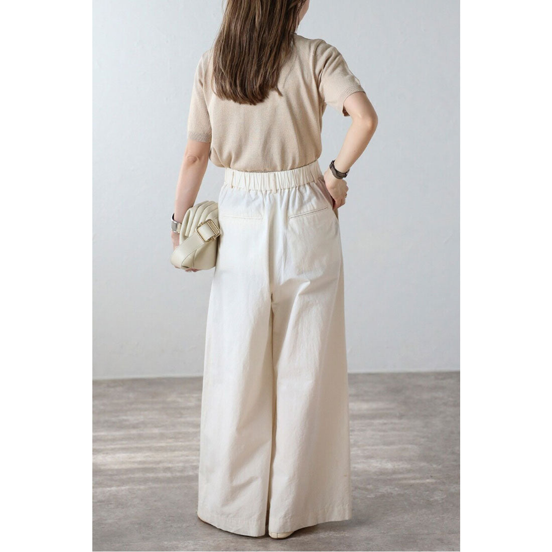 ボンジュールサガン BONJOUR SAGAN 麻タッチコンパクトポロカーデ (LIGHT-BLACK) LIGHT-BLACK