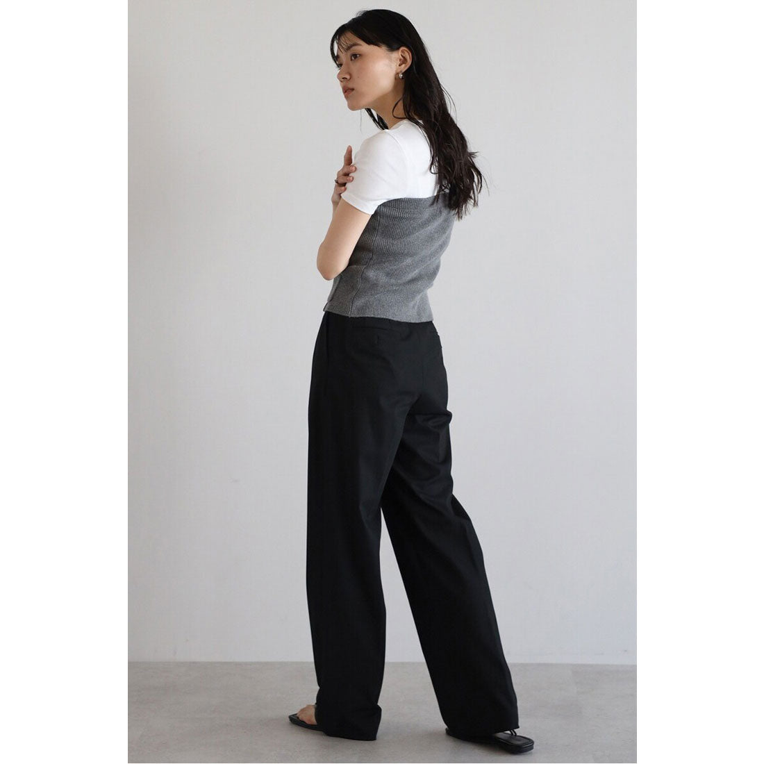 ボンジュールサガン BONJOUR SAGAN mini pocket knit bustier / ミニポケットニットビスチェ (OFF-WHITE) OFF-WHITE