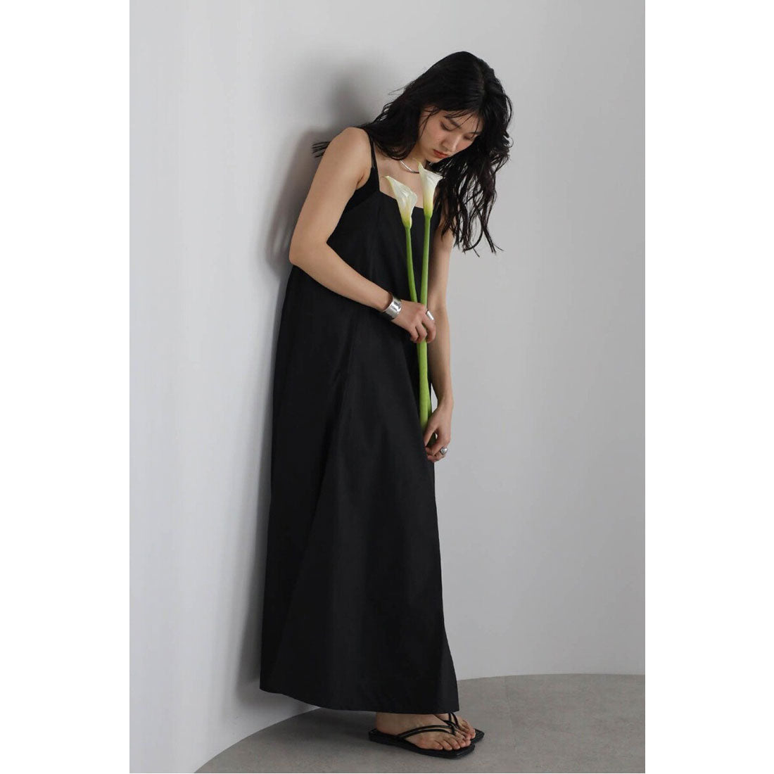 ボンジュールサガン BONJOUR SAGAN volume flare camisole one piece / ボリュームフレアキャミワンピース (OFF-WHITE) OFF-WHITE