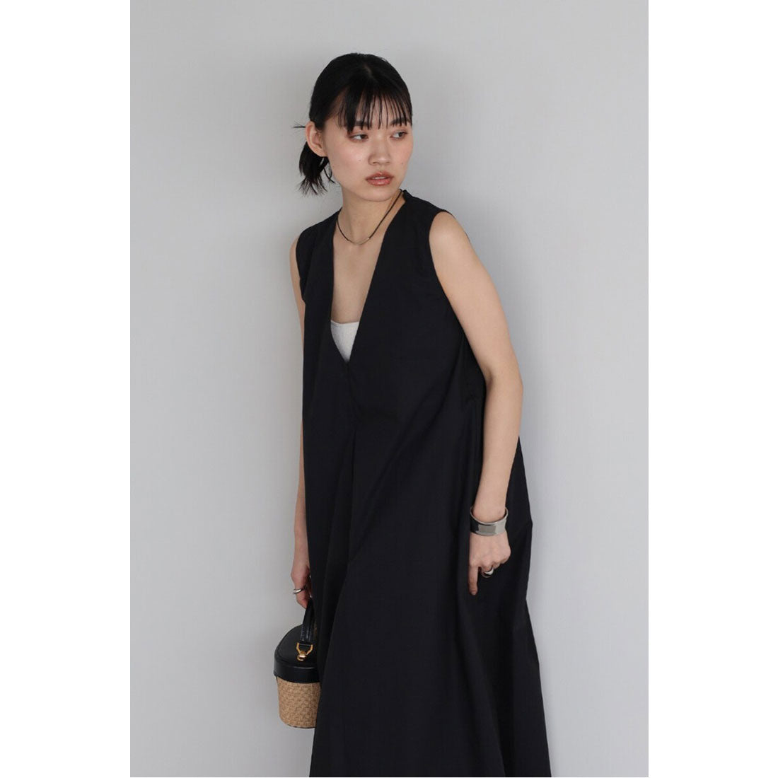 ボンジュールサガン BONJOUR SAGAN V neck volume flare one piece / Vネックボリュームフレアワンピース (OFF-WHITE) OFF-WHITE