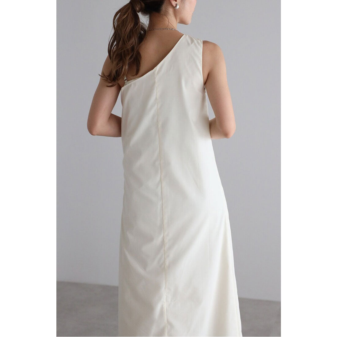 ボンジュールサガン BONJOUR SAGAN ワンショルダーロングワンピース (COCOA) COCOA