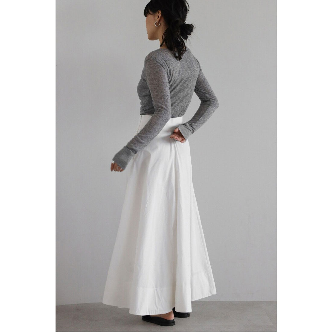 ボンジュールサガン BONJOUR SAGAN henry neck sheer pullover / ヘンリーネックシアープルオーバー (LIGHT-GRAY) LIGHT-GRAY