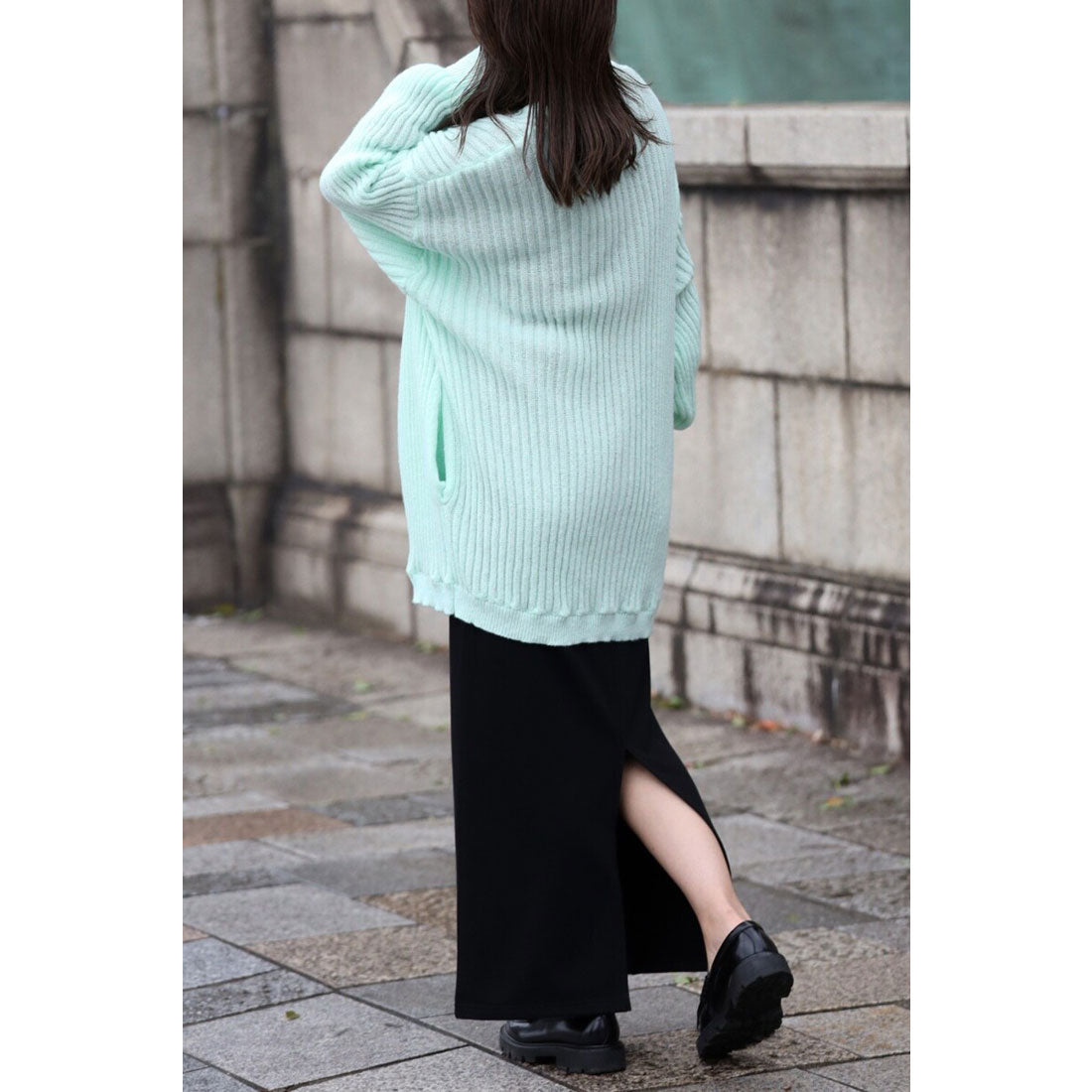 ボンジュールサガン BONJOUR SAGAN ダブルジップニットカーディガン (MINT) MINT