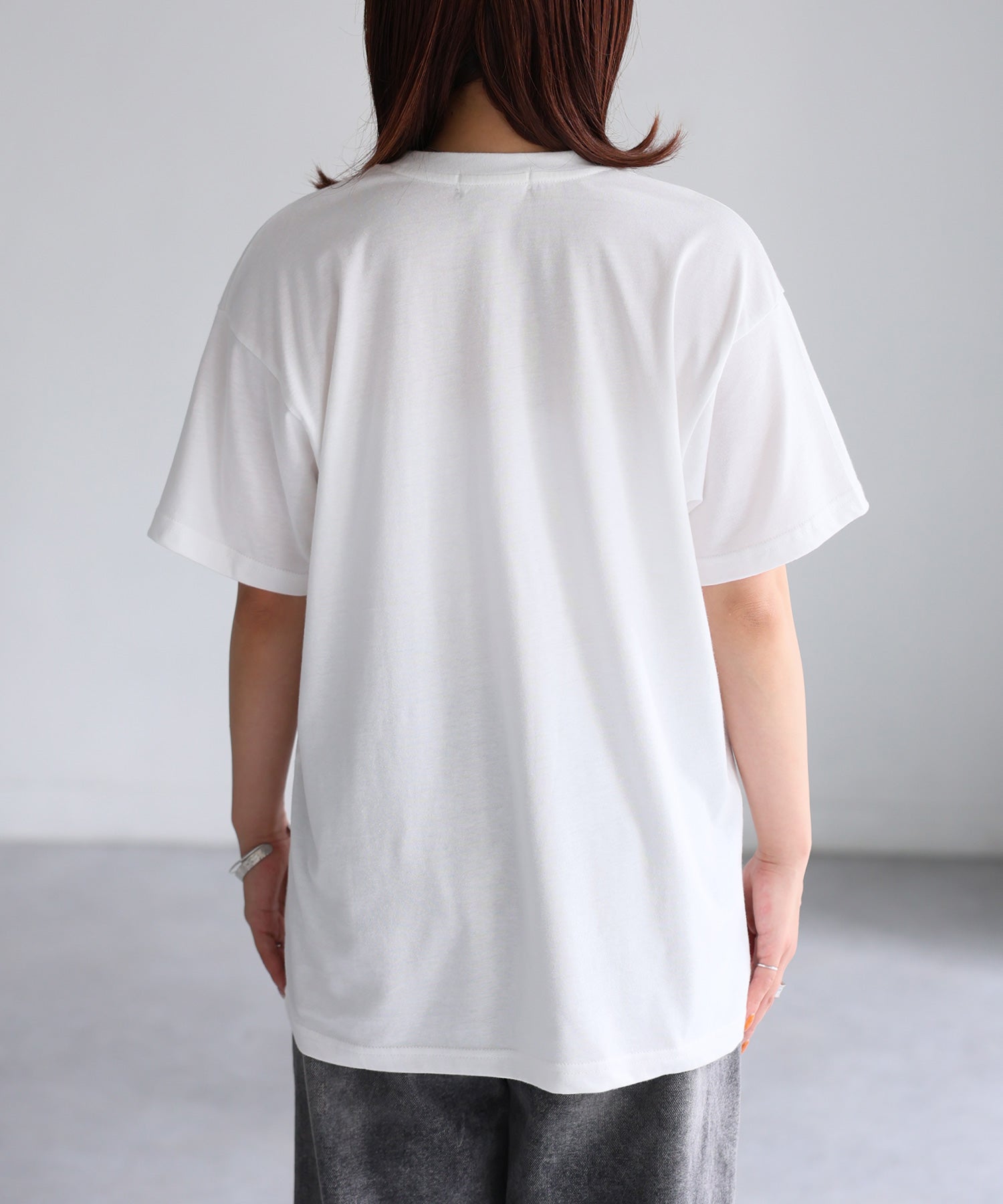 リベリー Riberry めがねキツネ胸刺繍半袖Tシャツ (オフホワイト) オフホワイト