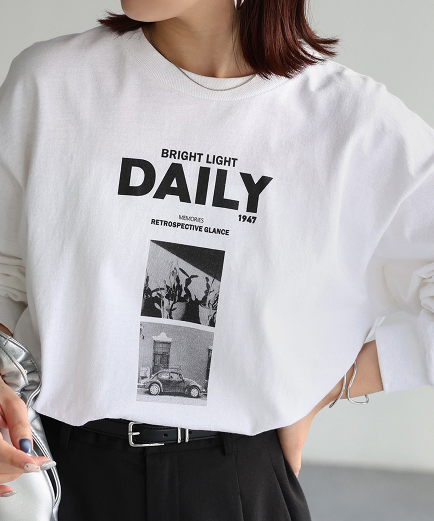 リベリー Riberry DAILYフォトプリントロンT (ホワイト) ホワイト