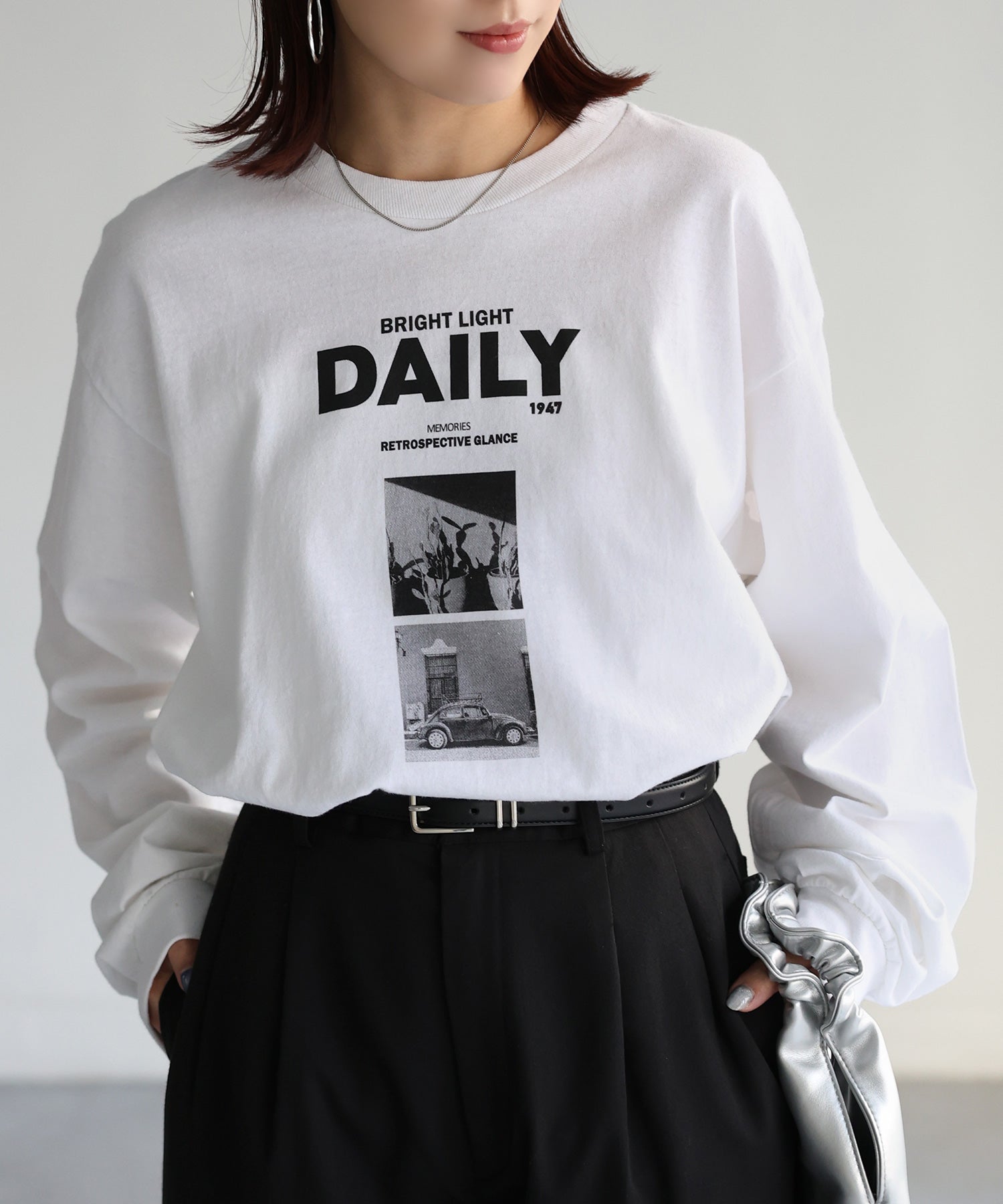 リベリー Riberry DAILYフォトプリントロンT (ホワイト) ホワイト