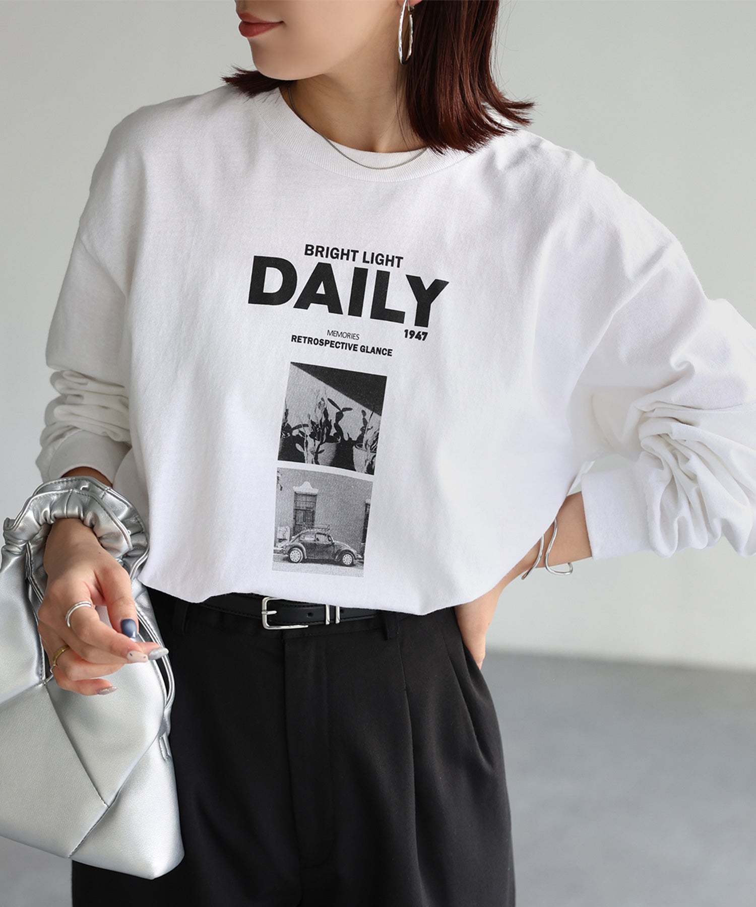 リベリー Riberry DAILYフォトプリントロンT (ホワイト) ホワイト