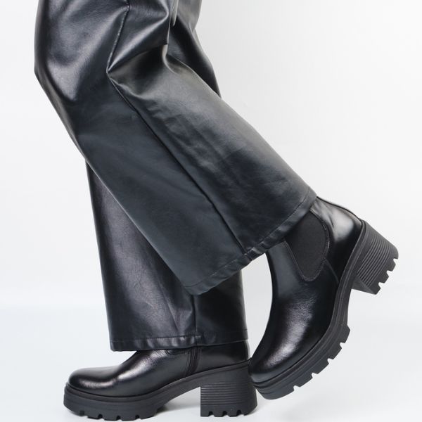 ボントレ BONTRE ミドルサイドゴアブーツ (ブラック) ブラック