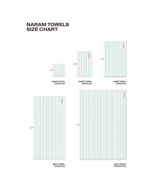 ボングスタ BONGUSTA BONGUSTA ハンドタオル NARAM WASH CLOTH 30×30 (silver-sage/ミント) silver-sage/ミント