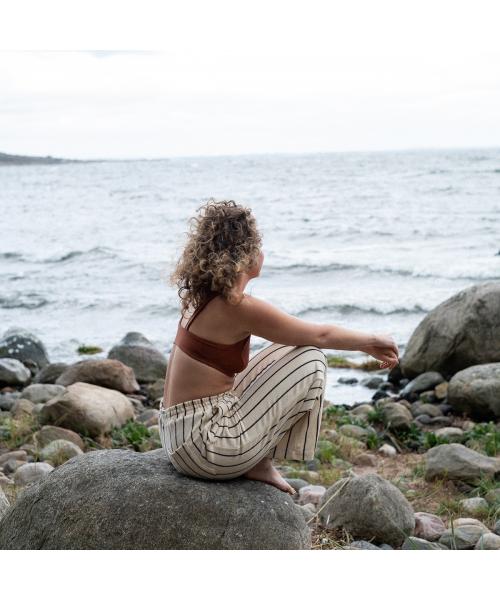 ボングスタ BONGUSTA BONGUSTA イージーパンツ NARAM PANTS タオル地 ストライプ (tropical-crame) tropical-crame