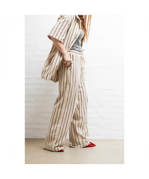 ボングスタ BONGUSTA BONGUSTA イージーパンツ NARAM PANTS タオル地 ストライプ (tropical-crame) tropical-crame