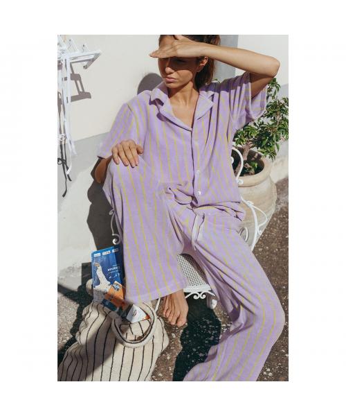 ボングスタ BONGUSTA BONGUSTA イージーパンツ NARAM PANTS タオル地 ストライプ (tropical-crame) tropical-crame