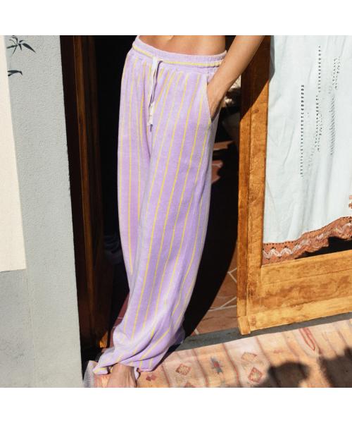 ボングスタ BONGUSTA BONGUSTA イージーパンツ NARAM PANTS タオル地 ストライプ (tropical-crame) tropical-crame