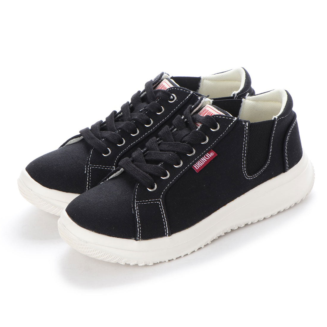 ブランチ BRUNCH 軽量ミドルカットスニーカー BR-181,ブラック