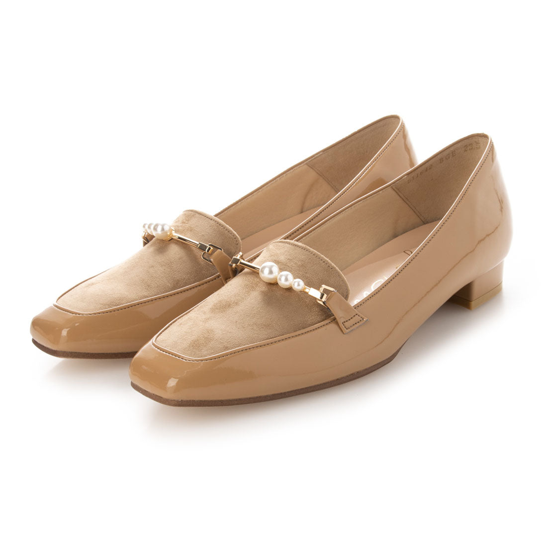 ブリジット バーキン Bridget Birkin パールビットローファー (ベージュエナメル) ベージュエナメル