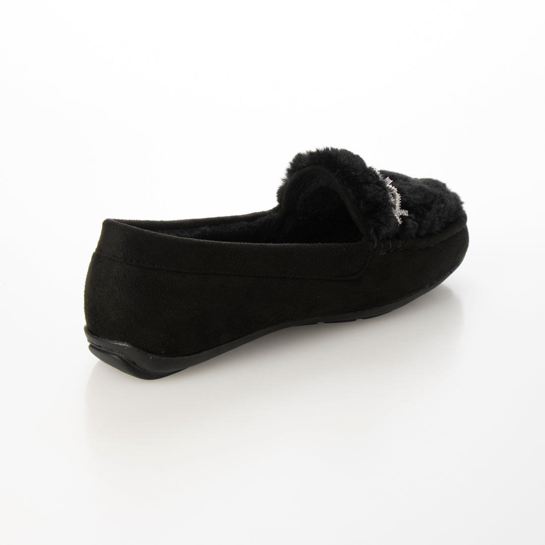 ブリジット バーキン Bridget Birkin ラインスタームートンシューズ (ブラックスウェード) ブラックスウェード