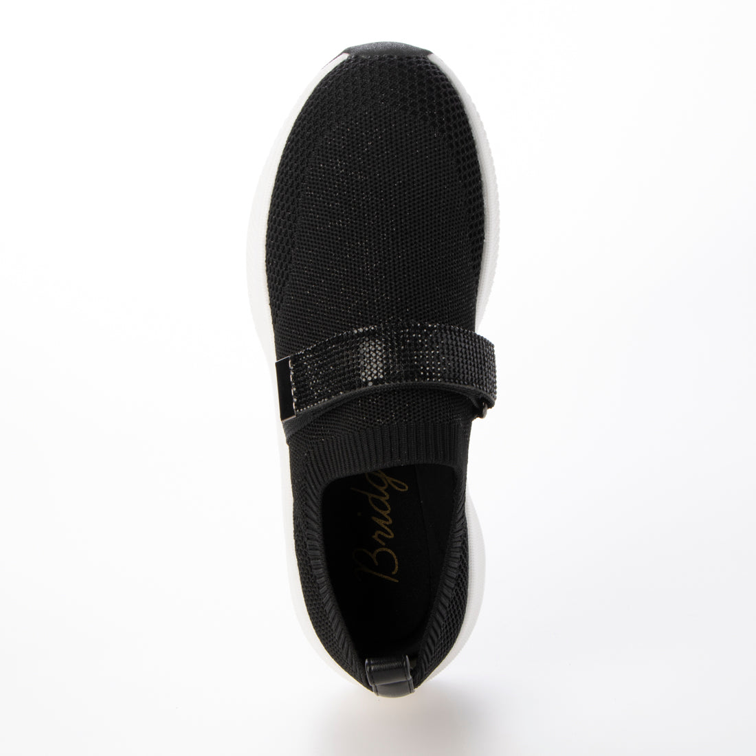 ブリジット バーキン Bridget Birkin ベルトストーンニットスニーカー (ブラック) ブラック