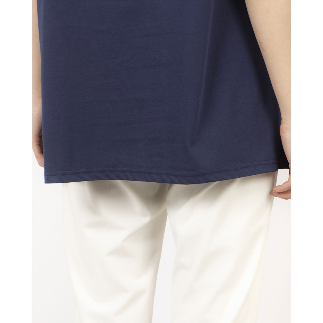 ブローディア BRODIAEA ツルサラコットンシリーズ メッシュ切り替えロゴプリント半袖Tシャツ (ネイビー) ネイビー