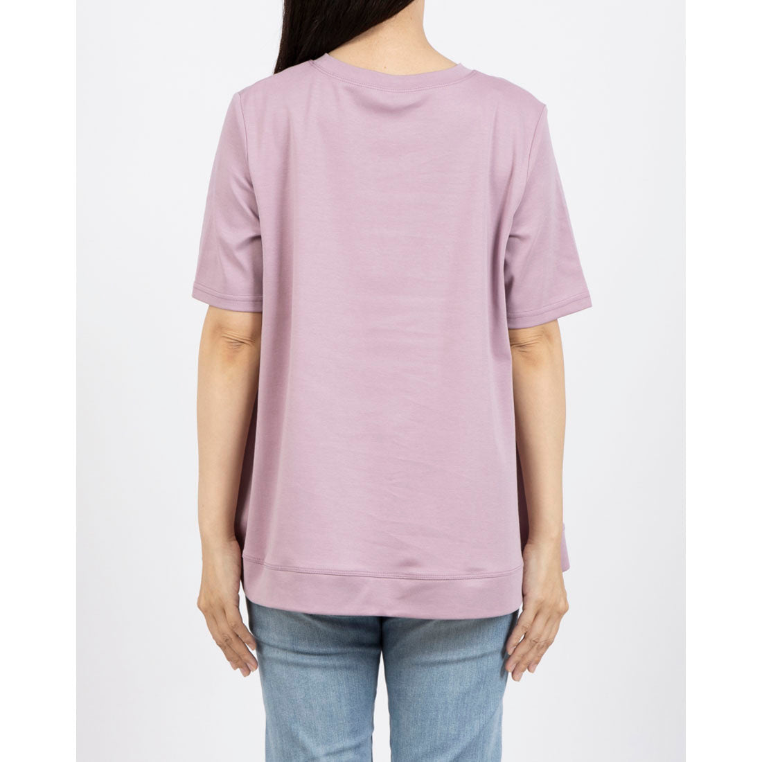 ブローディア BRODIAEA PREMIUMスムース YESスパンコール刺繍半袖Tシャツ (ピンク) ピンク