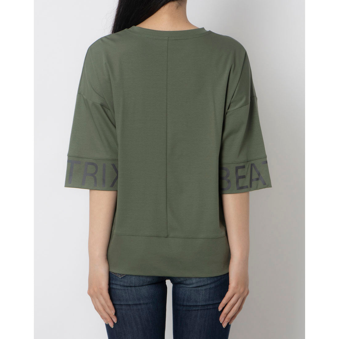 ブローディア BRODIAEA ビッグロゴ切り替え5分袖カットソー (グリーン) グリーン