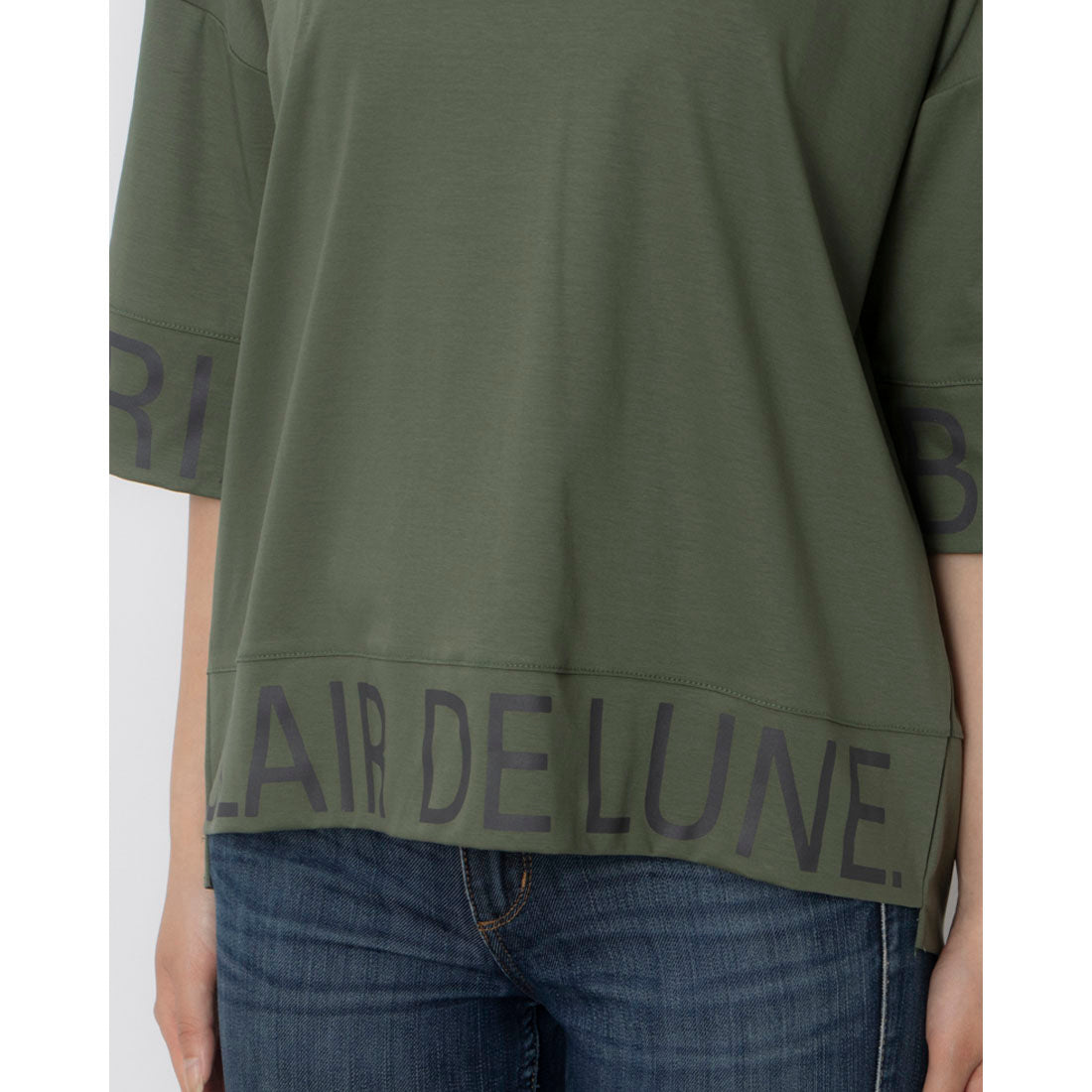 ブローディア BRODIAEA ビッグロゴ切り替え5分袖カットソー (グリーン) グリーン