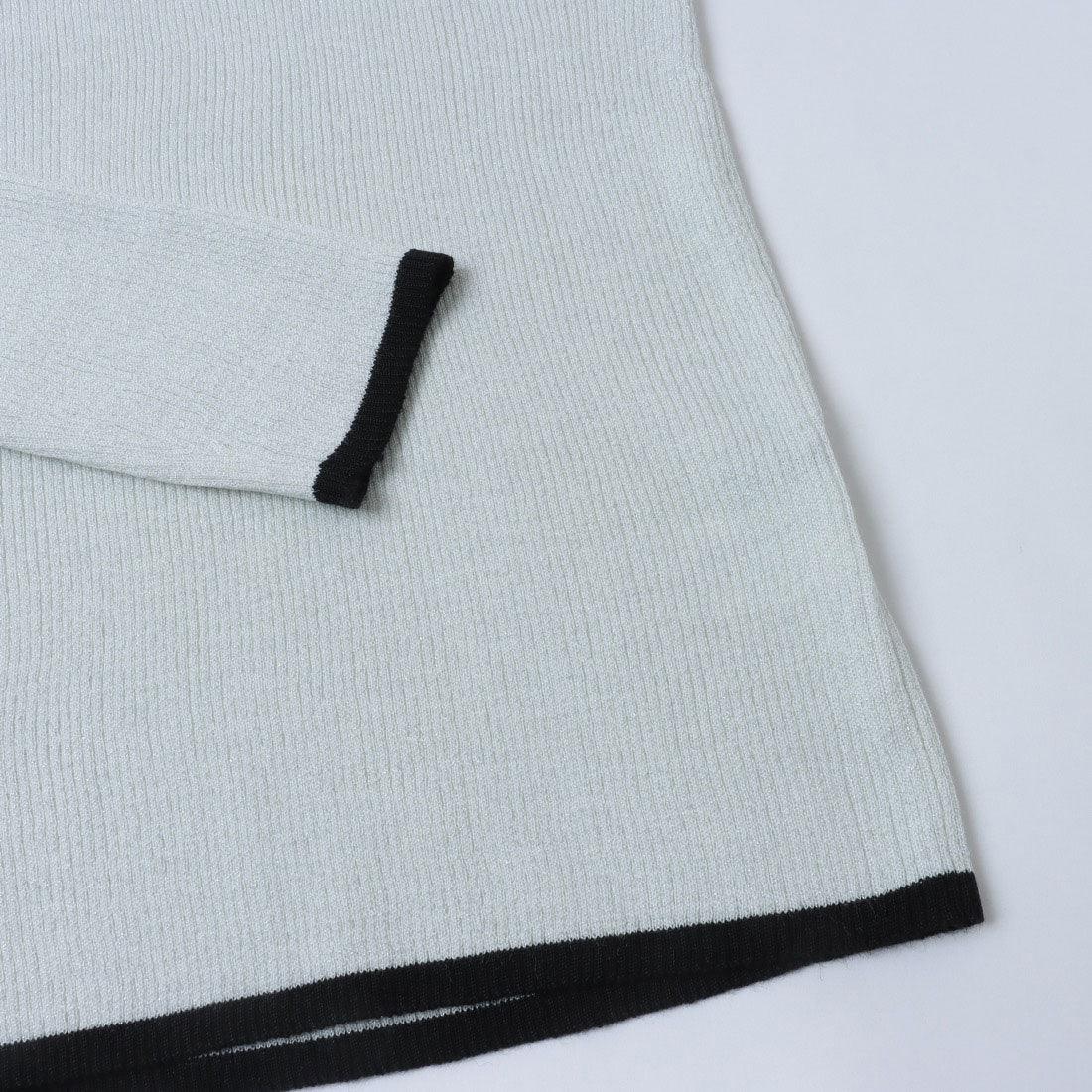 ブローディア BRODIAEA ライン入りラメリブニット (ゴールド) ゴールド