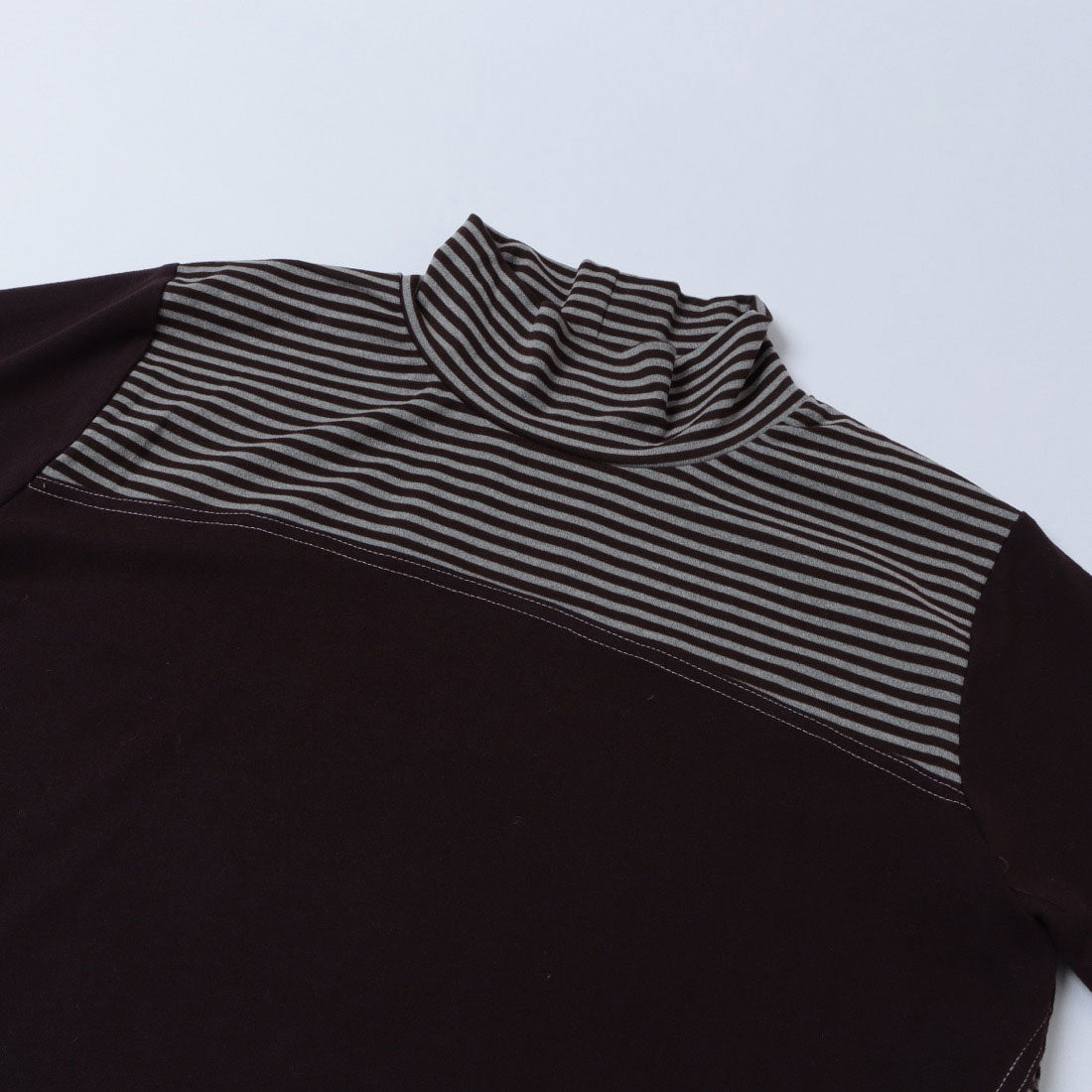 ブローディア BRODIAEA ピーチ起毛×ボーダープルオーバー (ブラック) ブラック