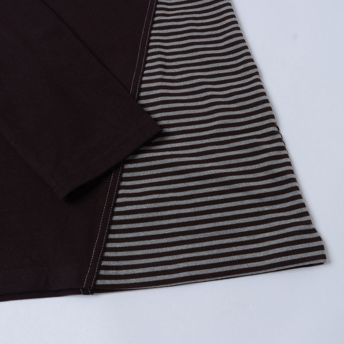 ブローディア BRODIAEA ピーチ起毛×ボーダープルオーバー (ブラック) ブラック