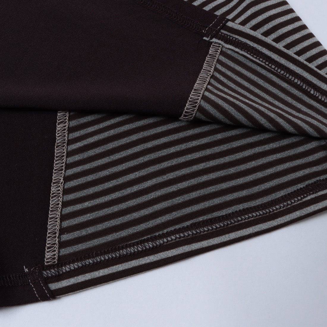 ブローディア BRODIAEA ピーチ起毛×ボーダープルオーバー (ブラック) ブラック