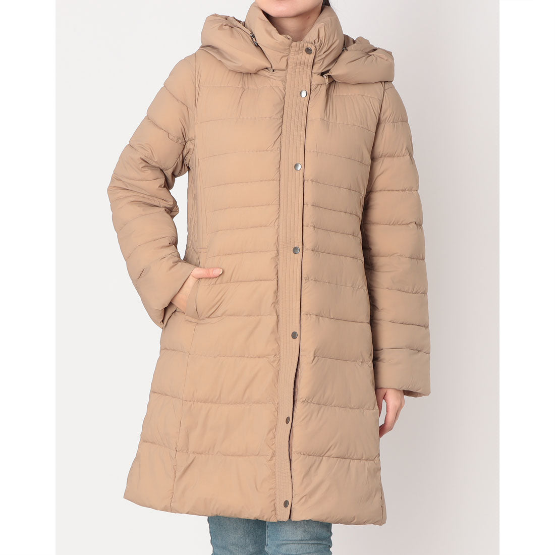 ブローディア BRODIAEA ロングダウンコート (ベージュ) ベージュ