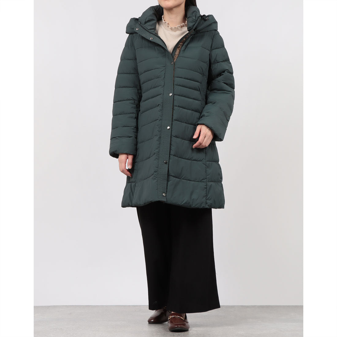 ブローディア BRODIAEA ロングダウンコート (ダークグリーン) ダークグリーン
