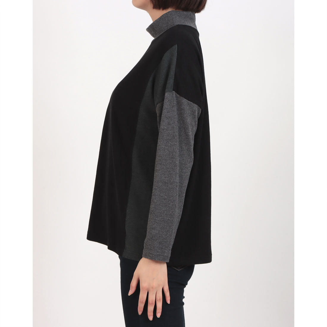 ブローディア BRODIAEA 起毛配色プルオーバー (グレー) グレー