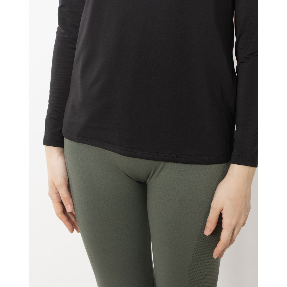 ブリーズテックス BREEZETEX 防風透湿 クルーネック長袖インナー