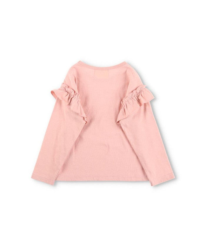 ブランシェス BRANSHES 【WEB限定/DRC】肩フリル綿100%長袖Tシャツ ロンT