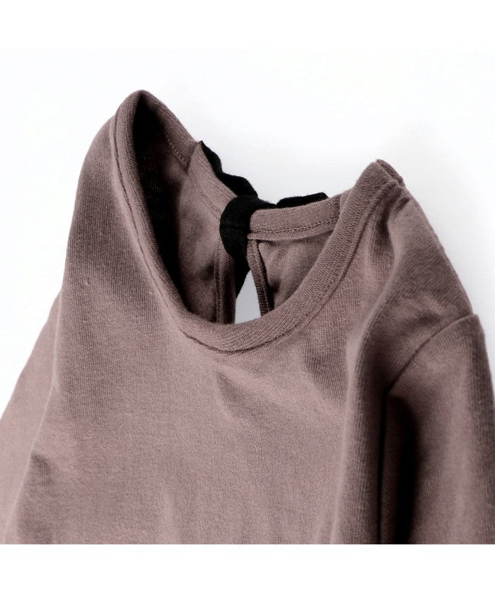 ブランシェス BRANSHES 【WEB限定/DRC】綿100%バックリボンつき長袖Tシャツ ロンT